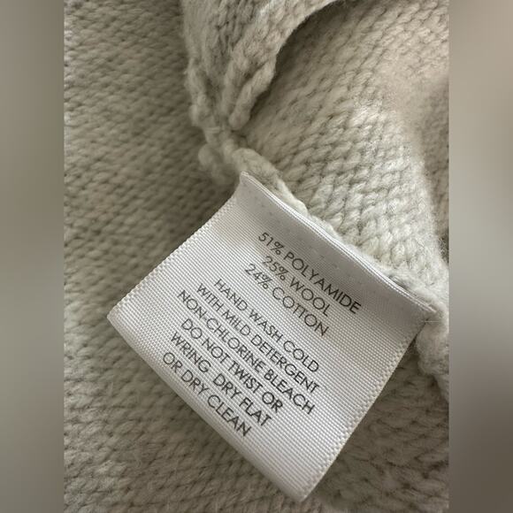 WHITE WARREN Wool Blend Cardigan Sweater Shawl Collar Snap Front Pockets Small - Picture 4 of 8